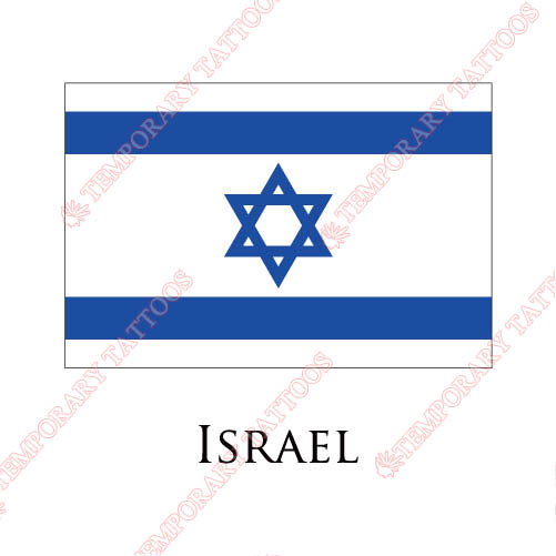 Israel flag Customize Temporary Tattoos Stickers NO.1899